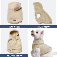 Spark Paws Fleece Dog Hoodie - Beige / 3XL - image 4