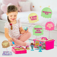 GirlZone collage scrapbook kit with 40 page photo album, stickers, washi tape and ribbons - view 9
