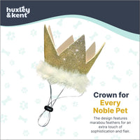 Huxley & Kent Party Crown Hat for Dogs & Cats - Small / Gold - image 2