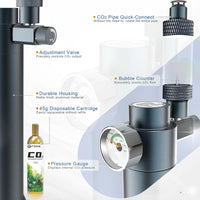 FZONE Desktop Aquarium CO2 System, 5/8" & 3/8" Compatible - 45g - image 2