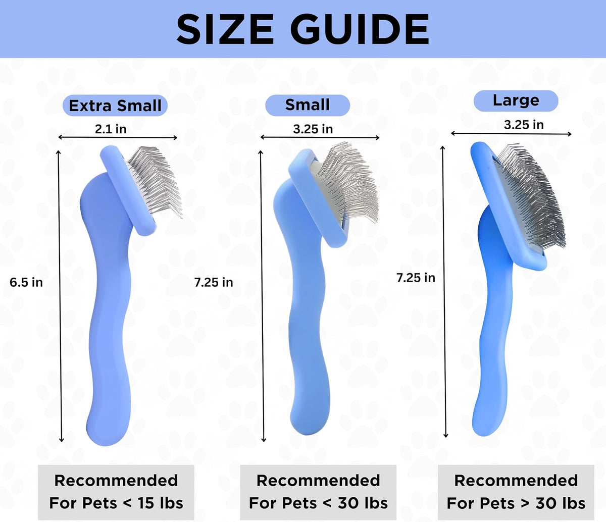 Slicker Brush for Dogs, Pet Grooming Brushes for Doodles & Poodles, Large – Essentials for Dogs - Extra Small Slicker Brush - image 4