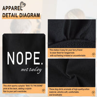 Discover Cozy Cotton Canine Wear: Soft, Lightweight - M-(8~14lb) | Chest(~18.1") / Black-Nope - image 3