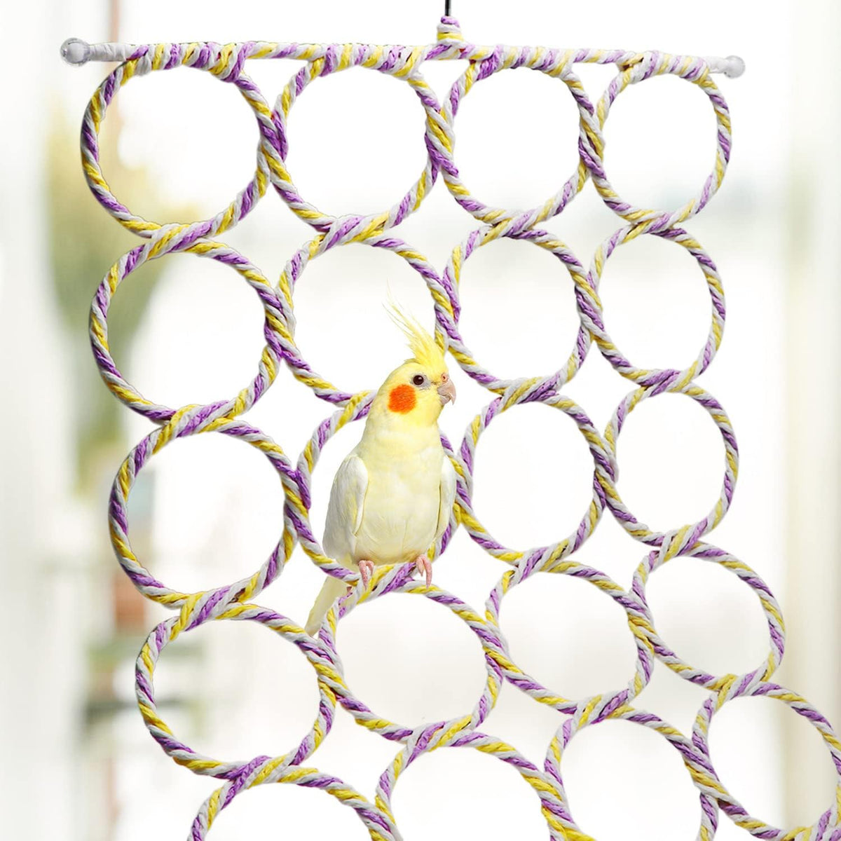 Wontee Bird Rope Climbing Ladder Parrot Hanging Swing Perch - image 4