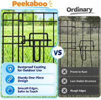 PEEKABOO Foldable Rustproof Dog Playpen with Door, 8 Panels 24"H – Essentials for Dogs - 8 Panels 36"H x 24"W Playpen+Bottom Pad - image 4