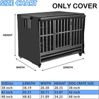 48 inch Heavy Duty Dog Crate Covers Durable 600D Polyester – Essentials for Dogs - Fit 42 inch Crate(43.13L x 30.71W x 33.07H inch) - image 2