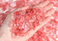 LAIDANLA Rose Quartz Crushed Stone Crystal Chips Bulk - Watermelon Red / 0.22 Pound-（0.2"-0.28"） - image 2