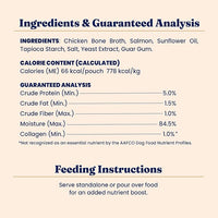 Solid Gold Bone Broth Cat Food Topper - Limited Ingredient Lickable Cat Broth Pouches w/Salmon Protein Shreds & Collagen for Hydration & Gut Support - Easy to Serve Gravy for Cats Meal Topper - 12ct