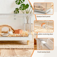 Hamster Cage15.4 High Panoramic Clear Syrian Playhouse – Essentials for Small Pets - Low (13.4" H) - image 4