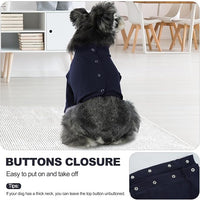 IDOMIK Dog Recovery Suit, Dog Surgery Recovery Suit Front Legs, Comfy Joint Leg Sleeves After Surgery, Elbow Braces Protector for Leg Injuries & Joint Pain, Cone Collar Alternatives,Navy,2XL
