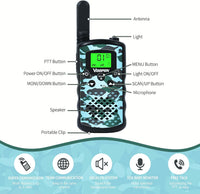 VOOPON green camo walkie talkies for kids with LCD screens - view 5