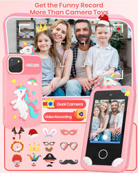 MOREXIMI pink kids smart phone with 2.8 inch touchscreen and holographic pyramid - view 7