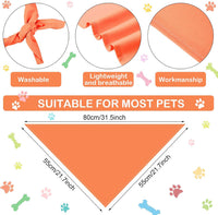 Saintrygo 20 Pcs Plain Dog Bandana Bulk for Puppy Dog - 32 x 22 x 22 Inches - image 2