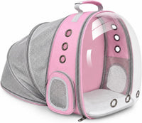 Expandable Cat Carrier Backpack with Bubble Window - Pink