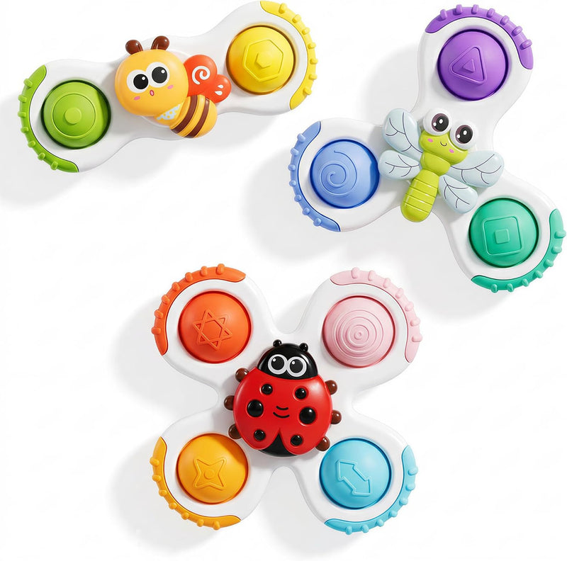 Insect Suction Cup Spinner Baby Bath Toys for Kids Ages 1-3 – Fun for Kids & Family - Bee