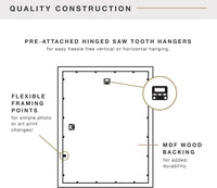 MCS Puzzle Frame, 20x27, Wall-Mounted - 20 x 27 in or smaller / Natural - image 4