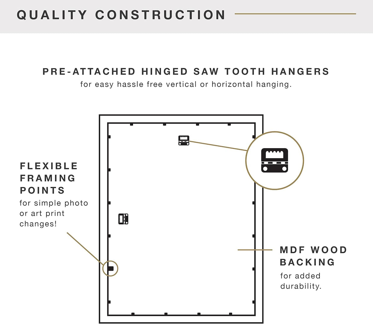 MCS Puzzle Frame, 20x27, Wall-Mounted - 20 x 27 in or smaller / Natural - image 4