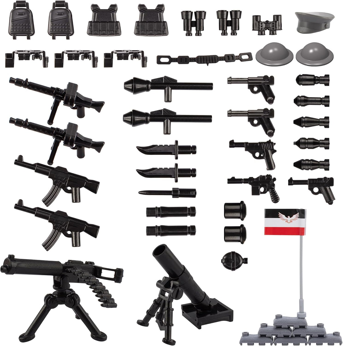 Himirich U.S. WW2 military weapons pack for mini figures in black ABS plastic - view 4