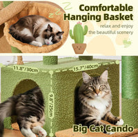 Taoqimiao 32.2in Cat Tree with Toy - Cactus / 32.2 inch - image 3