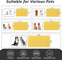 HotLive Dog Food Mat, Absorbent Cat Mat for Food and Water - Yellow / 19"L x 12"W - image 4