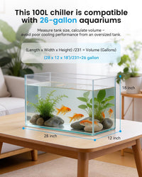 1/10 HP Aquarium Chiller 42 Gal Fish Tank Water Chiller 110V – Essentials for Fish - 100L - image 2