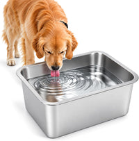 3 Gallon Large Dog Water Bowl, Stainless Steel Bowl, Giant Dogs – Essentials for Dogs - 1PCS(Original Color) / 3 Gallons