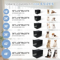 Explore Land Breathable Dog Crate Cover - 30"L x 19"W x 21"H / Black - image 3