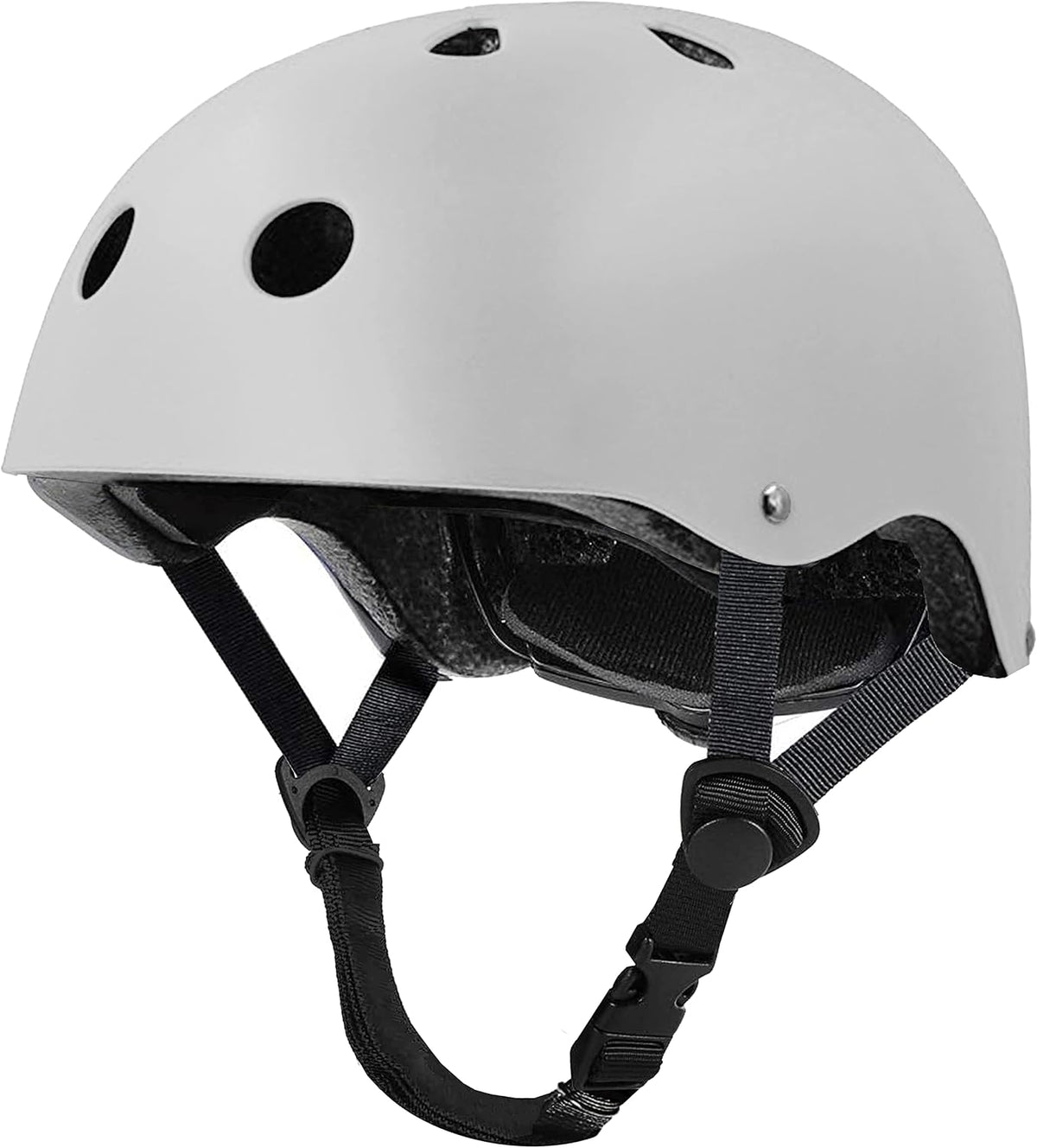 Skateboard Helmet Impact Resistance Ventilation for Youth & Adults – Fun for Kids & Family - White / Large