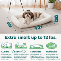FurHaven Dog Bed for Extra Small Dogs & Cats - X-Small / Cream - image 3