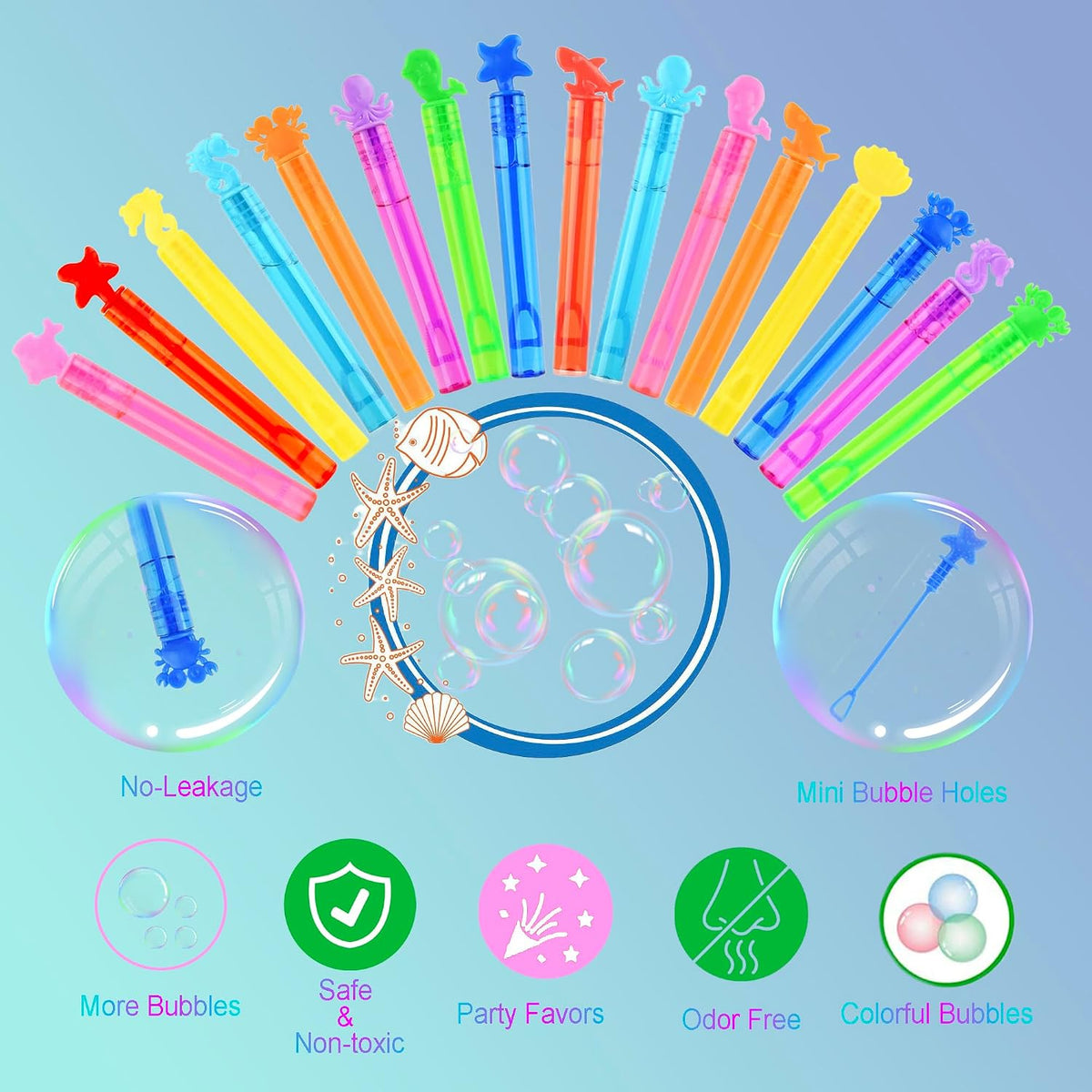 ritastar 32 mini bubble wands with Halloween designs in a gift box - view 35