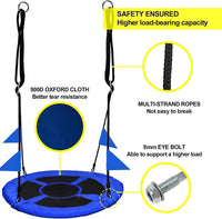 PACEARTH 40 Inch Saucer Tree Swing Flying 600lb Weight Capacity 2 - Blue / 40 IN - image 2