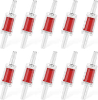 Pawfly Aquarium Check Valves Plastic One Way Non-Return Check Valve - Red / 10 Pack