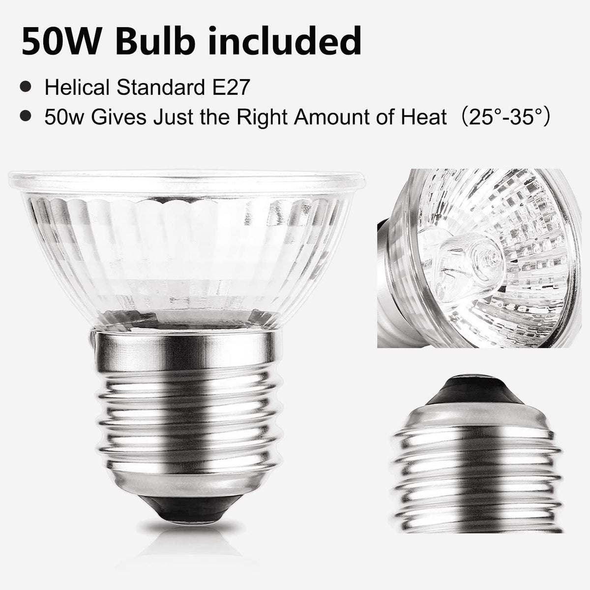 Reptile Heat Lamp, UVA UVB Light for Aquarium Turtle Tank - 4×50w Bulbs - image 2