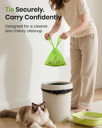 Cat Litter Bags for Poop Biodegradable Cat Waste Disposal Bag - new-green - image 2