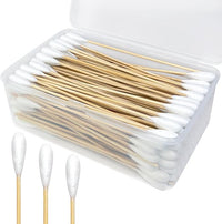 200-Pack of Long, Large Dog Ear Swabs with Bamboo Sticks: Perfect for Dog Ear Cleaning and Infection Treatment. Gentle, Effective, and Eco - Friendly for Pet Hygiene