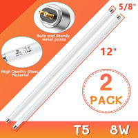 T5 UVB Reptile Light 24W 10.0, UVA UVB Light Bulb for Reptiles - 2 pack T5 Tube-8W 10.0 - image 2