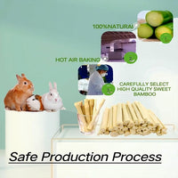 700g/1.5lb Sweet Bamboo Sticks for Rabbits Bunny Chew Toys,Chinchilla Molar Treats Chew Sticks for Small Animals Rabbits Hamsters Guinea Pigs