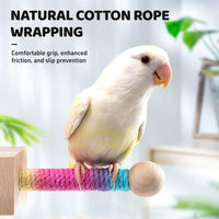 2 PCS, Hanging Bird Perch Toy & Poplar Bird Swing - image 4