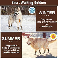 BEAUTYZOO Anti Slip Dog Socks for Small Medium Large Dogs,Paw Protector with Grips for Hardwood Floor Hot/Cold Pavement,Traction Control 3 Pairs AntiTwist Dog Shoes to Prevent Licking for Senior Dog