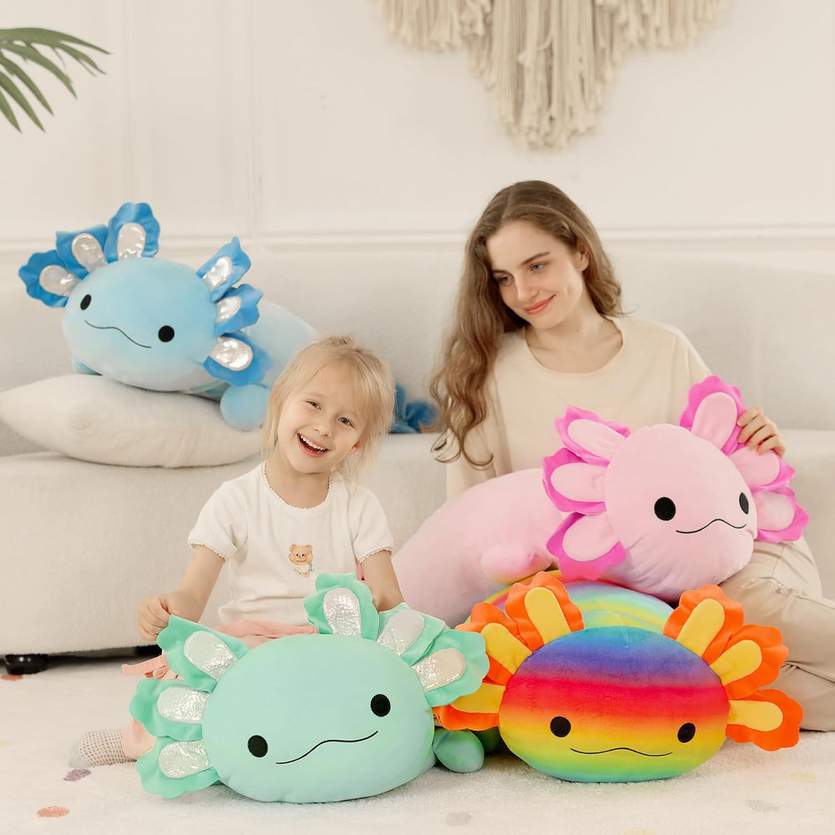 BENINY 31 Inch Giant Bunny Stuffed Animal - Axolotl_blue 39in - image 3