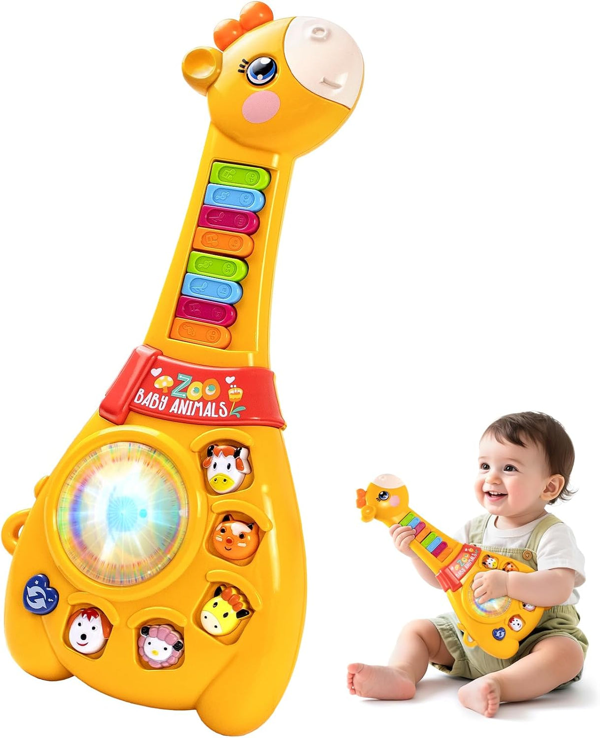 Marstone Piano Guitar Musical Toys for 1-3 Year Old Boys Girls – Fun for Kids & Family - Giraffe