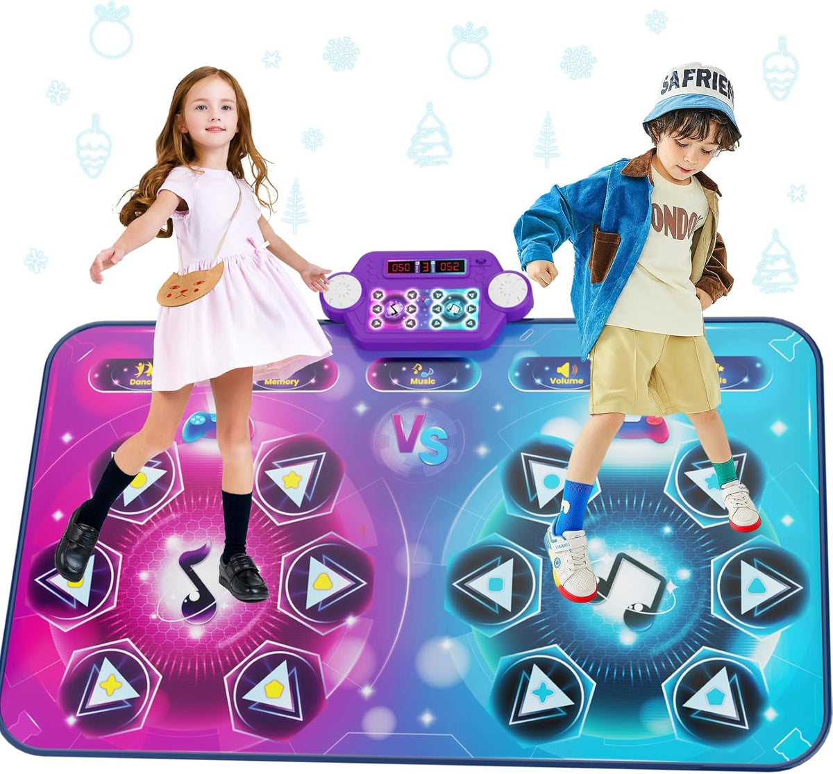 maysida Dance Mat Toy Gift for Kids ages 3-12 - Blue