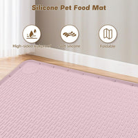 Cat Food Mat Extra Large Silicone Pet Bowl Mat 40''x28'' - Pink / 40"L x 28"W - image 3