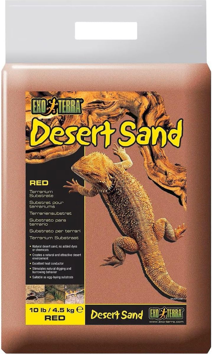 Exo Terra Desert Sand, Red for All Breed Sizes - Red