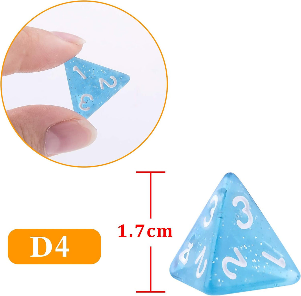 AUSTOR 35 Pieces 20 Sided Dice Polyhedral Dice Set Mixed Color Game - 4 Sides - image 3