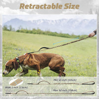 rabbitgoo Tactical Dog Leash, Heavy Duty Training Bungee Lead – Essentials for Dogs - Brown / Max: 5.2ft - image 3