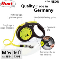 FLEXI Giant Tape Retractable Dog Leash - Yellow/Black / 16 ft (Medium) - image 3