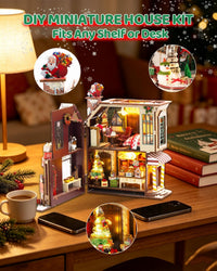 OZJAY Warm Christmas Lodge miniature house kit for adults with LED lights - view 28