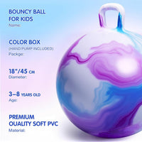 INPANY Bouncy Ball with Handle - Purple Clouds - image 3