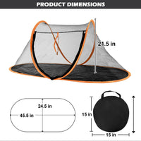 Cat Tent Outdoor, Pet Enclosure Tent Suitable for Cats and Small Animals, Indoor Playpen Portable - Orange - image 2