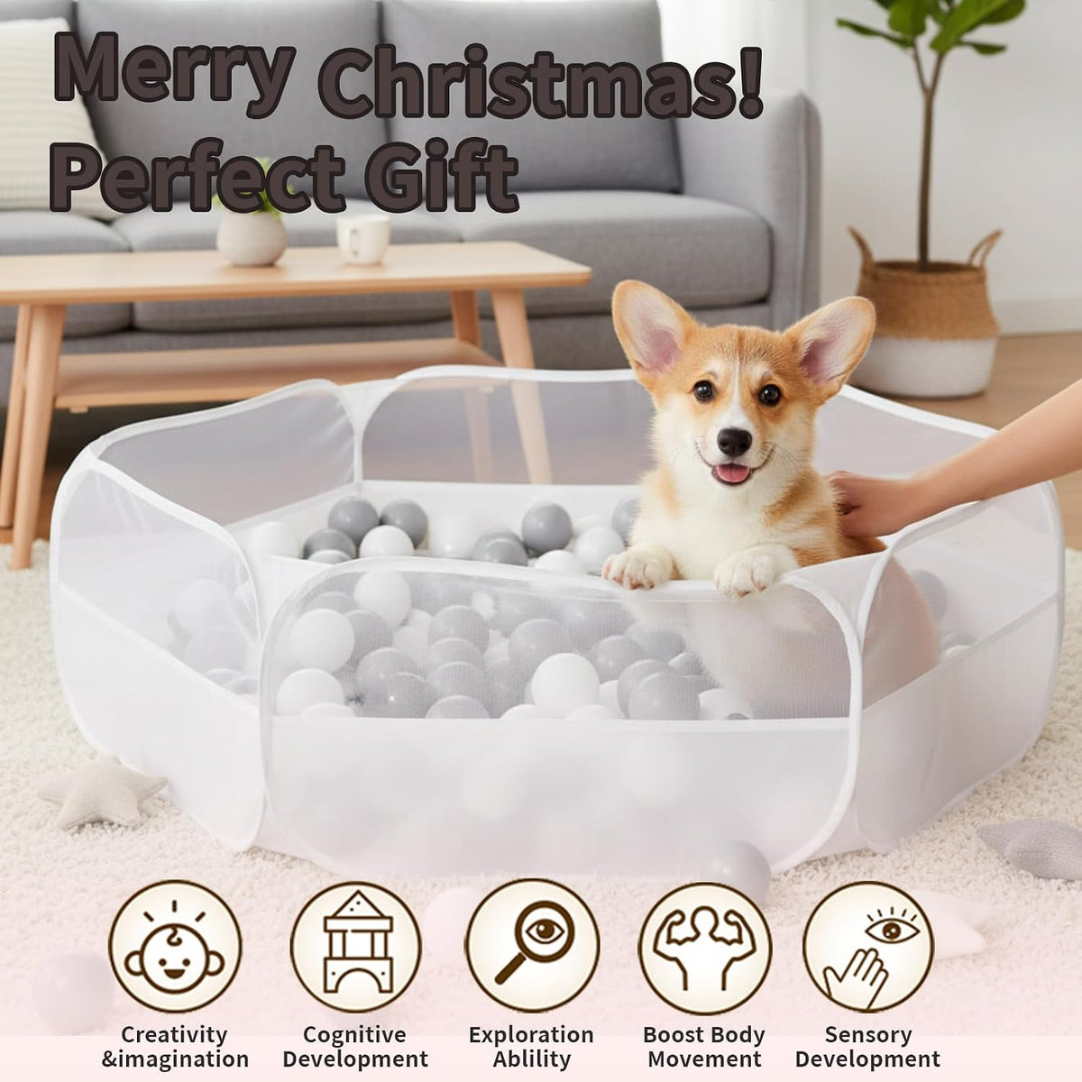 TRENDPLAY foldable pop up ball pit play tent for toddlers with storage bag - view 20